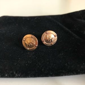 Rose gold MK stud earrings